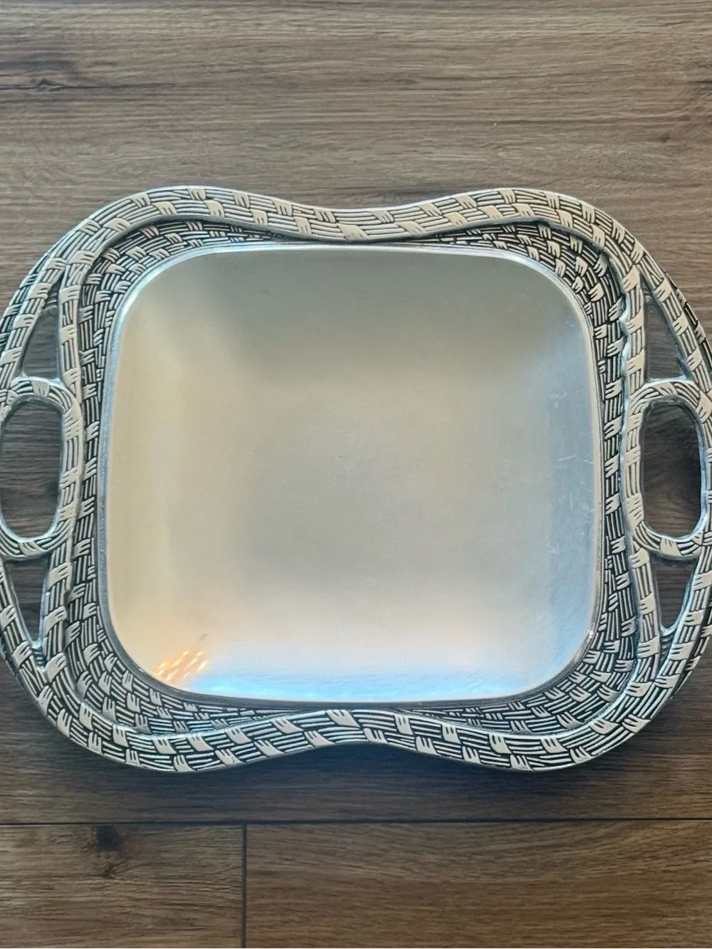 Vintage Medium Wilton Armetale Tray With Handles From The Sweetgrass Collection